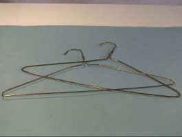 Clothes hanger wire for the corona motor's electrodes' supports.