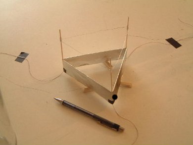 Lifter sitting on desk - top view.